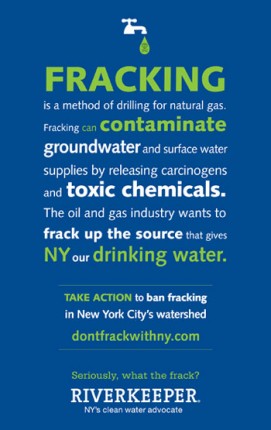 Don't Frack With NY Water! poster