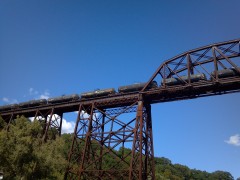 Rondout creek bridge carrying crude oil
