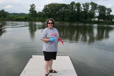 Barbara Brabetz, at Schoharie Crossing, where the Schoharie Creek meets the Mohawk River.