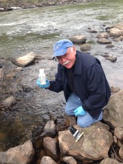 Community Scientist sampling Kaaterskill Creek