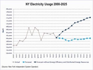 NY Electricity Usage Projections through 2025-1