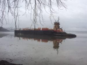 Barge aground - another warning