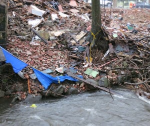 Debris, Sawmill River, Yonkers