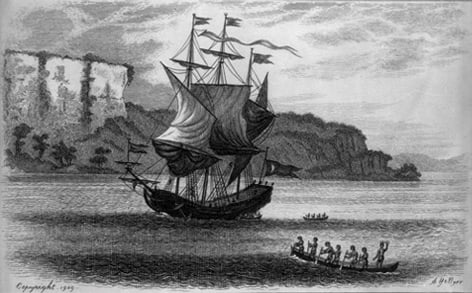 The Half Moon by S. Hollyer, engraving. Collection of The New-York Historical Society
